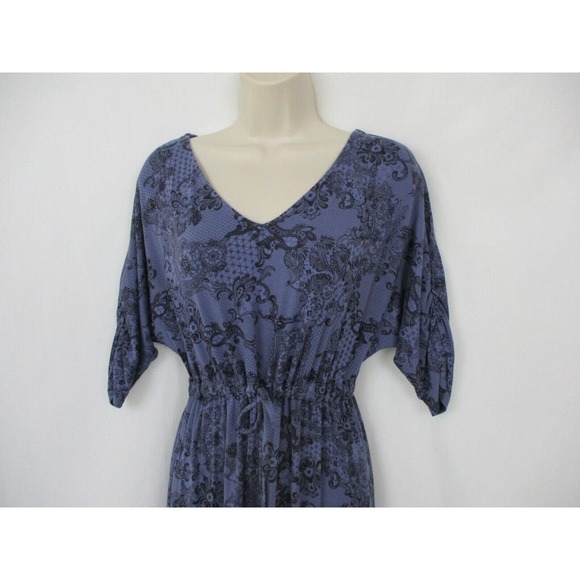 Soma Intimates Nightgown Womens Small Lace Print Dolman Sleeve Drawstring Lounge - Picture 3 of 13